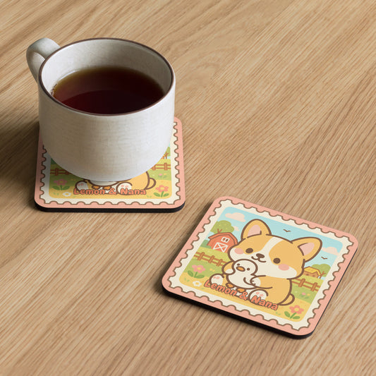 Duck Corgi - Cork-back coaster