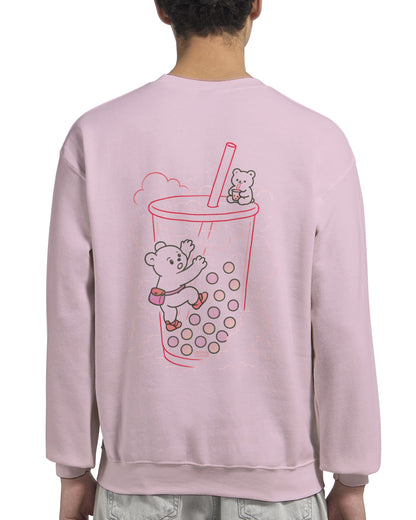 Bubble Tea (Red) Climber - Crewneck Sweatshirt